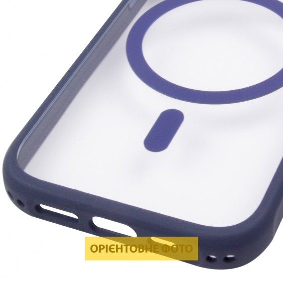 Чохол TPU+PC GETMAN Moon Clear with MagSafe для Apple iPhone 13 Pro (6.1") Blue
