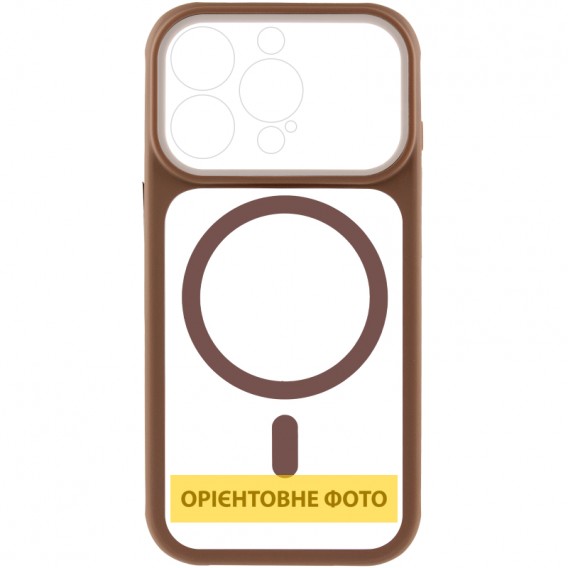 Чохол TPU+PC GETMAN Moon Clear with MagSafe для Apple iPhone 14 Pro Max (6.7") Brown