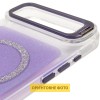 Чохол TPU+PC Jewel Sparkle with MagSafe для Apple iPhone 17 Air (6.5") Lavender Glitter