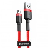 Дата кабель Baseus Cafule MicroUSB Cable 2.4A (1m) (CAMKLF-B) Красный Дата кабель Baseus Cafule MicroUSB Cable 2.4A (1m) (CAMKLF-B) Красный