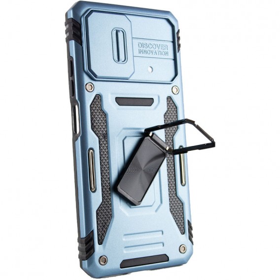 Ударостійкий чохол Camshield Army Ring для Xiaomi Poco F5 / Note 12 Turbo Блакитний / Light Blue