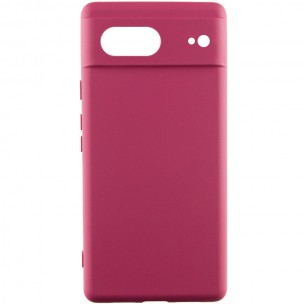 Чохол Silicone Cover Lakshmi Full Camera (AAA) для Google Pixel 7 Бордовий / Plum