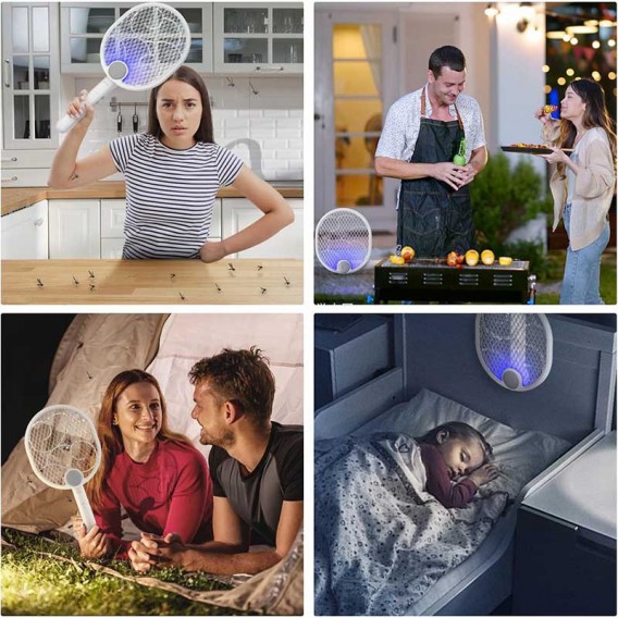 Пастка для комах з UV підсвічуванням WD-956 Rechargeable 1200 mAh White