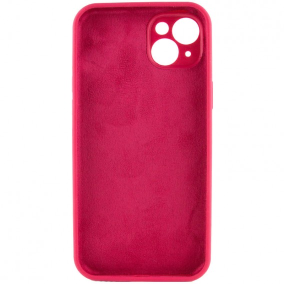 Чехол Silicone Case Full Camera Protective (AA) NO LOGO для Apple iPhone 15 Plus (6.7 дюйма) Красный / Rose Red