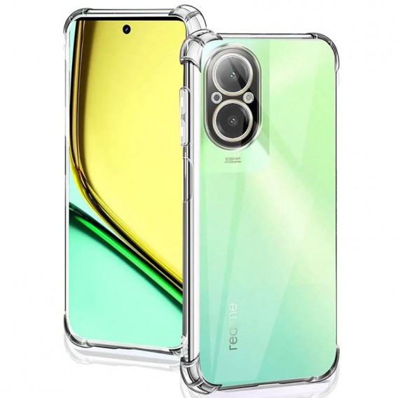 TPU чохол GETMAN Ease logo посилені кути Full Camera для Realme C67 4G Безбарвний (прозорий)