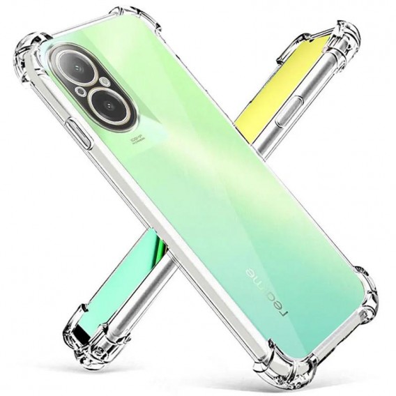 TPU чохол GETMAN Ease logo посилені кути Full Camera для Realme C67 4G Безбарвний (прозорий)