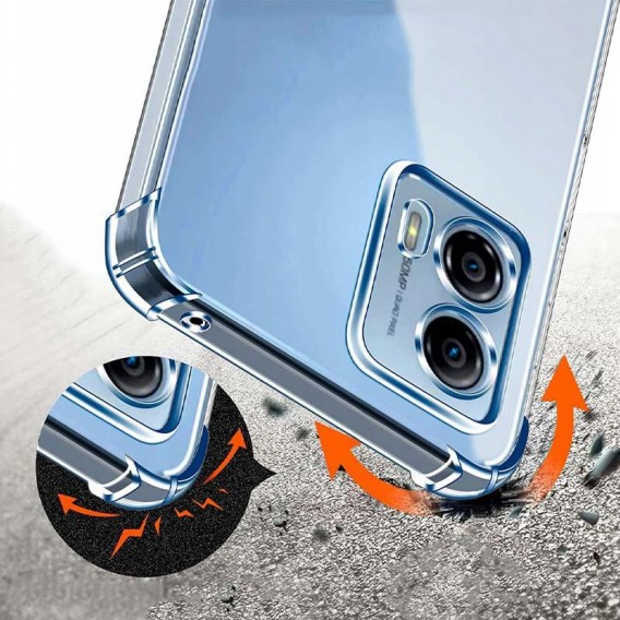 TPU чохол GETMAN Ease logo посилені кути Full Camera для Motorola Moto G24 Безбарвний (прозорий)