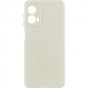 Чехол Silicone Cover Lakshmi Full Camera (AA) для Motorola Moto G24 Белый / White