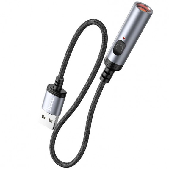 Портативний прикурювач запальничка Hoco UA30 USB Black