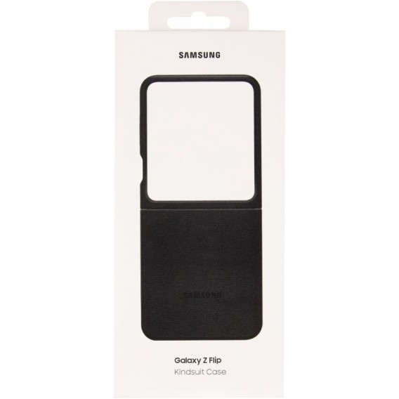 Кожаный чехол Leather Case (AAA) для Samsung Galaxy Z Flip6 Black