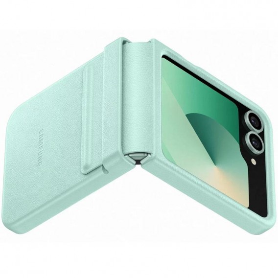 Шкіряний чохол Leather Case (AAA) для Samsung Galaxy Z Flip6 Turquoise