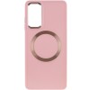 TPU чохол Bonbon Metal Style with MagSafe для Samsung Galaxy A15 4G/5G / M15 5G Рожевий / Light Pink