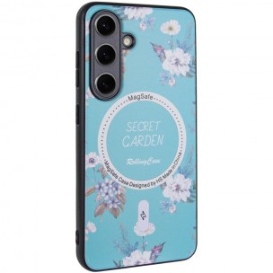 TPU+PC чехол Secret Garden with MagFit для Samsung Galaxy S24+ Mint