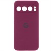 Чехол Silicone Cover Lakshmi Full Camera (AAA) with Logo для Google Pixel 9 Pro XL Бордовый / Plum