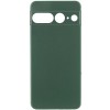 Чехол TPU GETMAN Liquid Silk Full Camera для Google Pixel 7 Pro Зеленый / Dark green