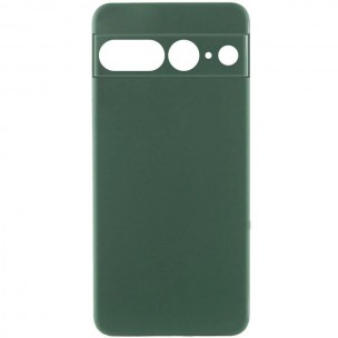 Чехол TPU GETMAN Liquid Silk Full Camera для Google Pixel 7 Pro Зеленый / Dark green
