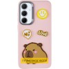 Чехол TPU Leather Toys для Xiaomi Redmi A3 Capybara / Pink