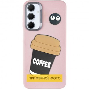 Чехол TPU Leather Toys для Xiaomi Redmi A3 Coffee / Pink