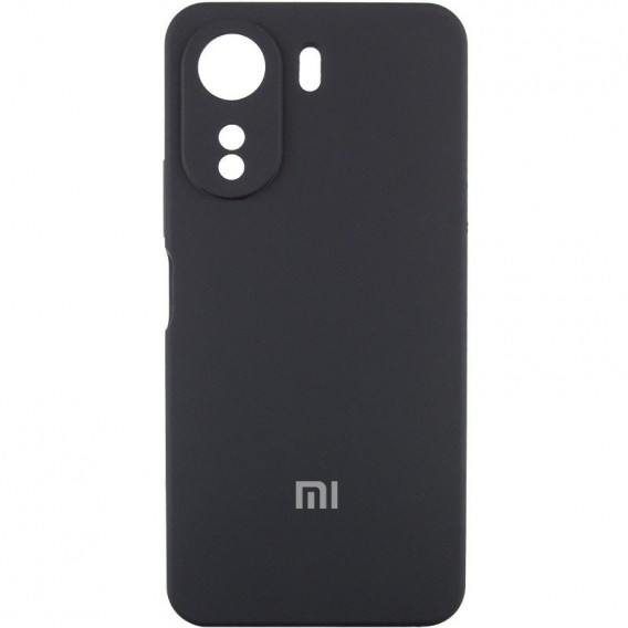 Чохол Silicone Cover Lakshmi Full Camera (AA) with logo для Xiaomi Redmi 13C / Poco C65 Чорний / Black
