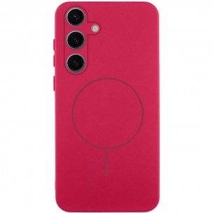Чехол Silicone Cover Lakshmi Full Camera (AA) with MagFit для Samsung Galaxy S24 FE Красный / Rose Red