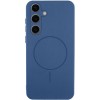 Чехол Silicone Cover Lakshmi Full Camera (AA) with MagFit для Samsung Galaxy S24 FE Синий / Navy blue