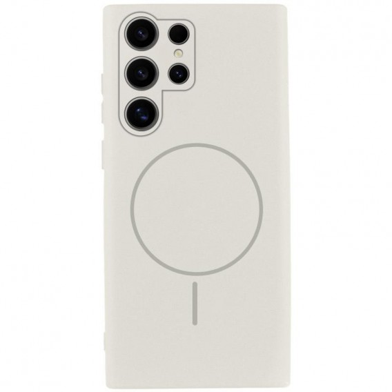 Чехол Silicone Cover Lakshmi Full Camera (AA) with MagFit для Samsung Galaxy S24 Ultra Белый / White