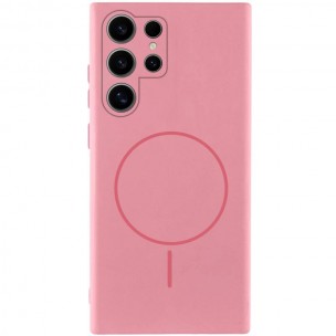 Чехол Silicone Cover Lakshmi Full Camera (AA) with MagFit для Samsung Galaxy S24 Ultra Розовый / Light pink