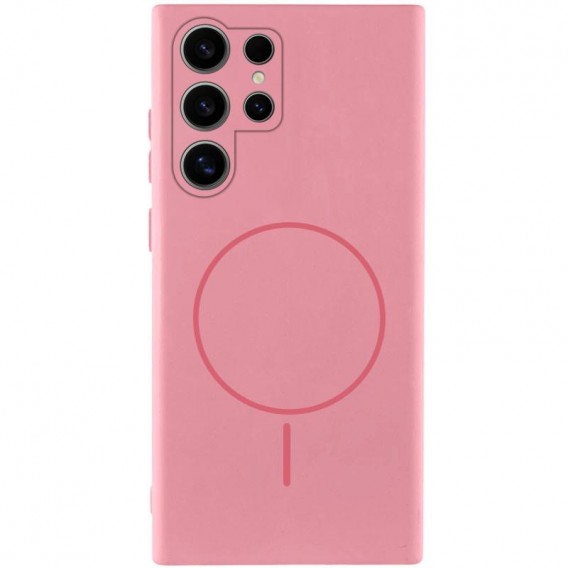 Чохол Silicone Cover Lakshmi Full Camera (AA) with MagFit для Samsung Galaxy S24 Ultra Рожевий / Light pink