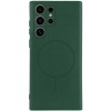 Чехол Silicone Cover Lakshmi Full Camera (AA) with MagFit для Samsung Galaxy S25 Ultra Зеленый / Dark green