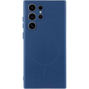 Чехол Silicone Cover Lakshmi Full Camera (AA) with MagFit для Samsung Galaxy S25 Ultra Синий / Navy blue