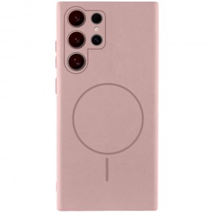 Чохол Silicone Cover Lakshmi Full Camera (AA) with MagFit для Samsung Galaxy S25 Ultra Рожевий / Pink Sand