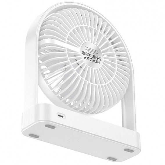 Настольный вентилятор Hoco HX65 ultra-thin desktop fan 2000 mAh White
