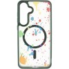 Чохол TPU+PC Flush with MagSafe для Samsung Galaxy S24 FE Dark green