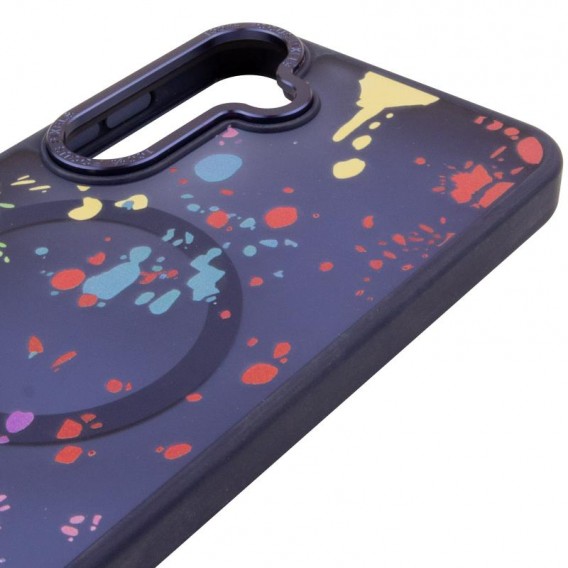 Чехол TPU+PC Flush with MagSafe для Samsung Galaxy S24 FE Dark blue