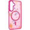 Чехол TPU+PC Flush with MagSafe для Samsung Galaxy S24 FE Barbie Pink