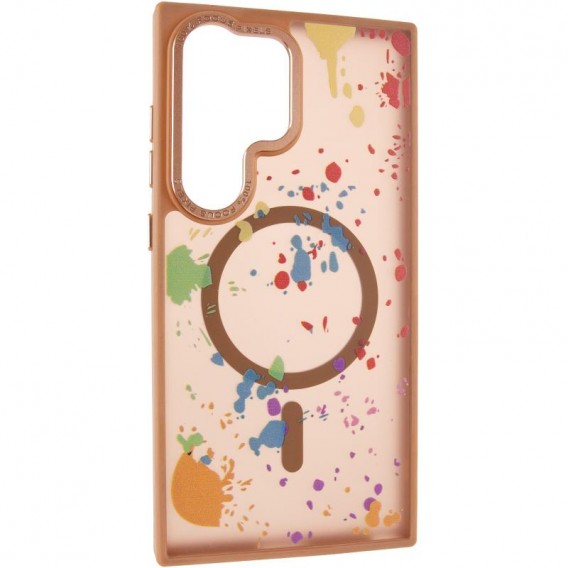 Чохол TPU+PC Flush with MagSafe для Samsung Galaxy S25 Ultra Desert gold