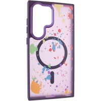 Чохол TPU+PC Flush with MagSafe для Samsung Galaxy S25 Ultra Dark purple