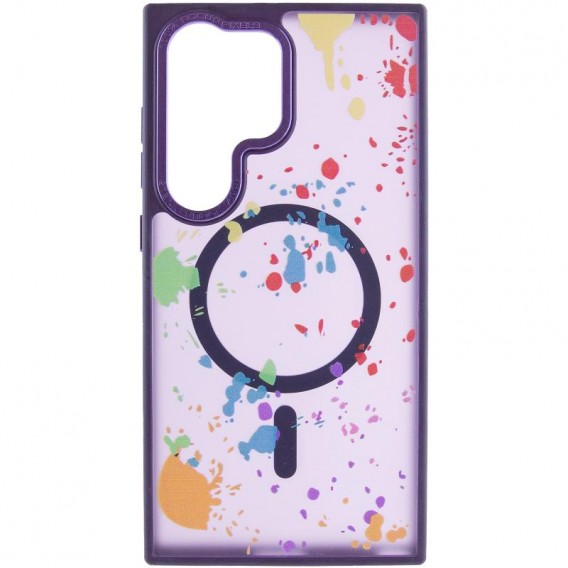Чехол TPU+PC Flush with MagSafe для Samsung Galaxy S25 Ultra Dark purple