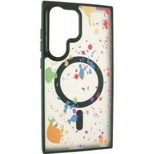 Чохол TPU+PC Flush with MagSafe для Samsung Galaxy S25 Ultra Dark green