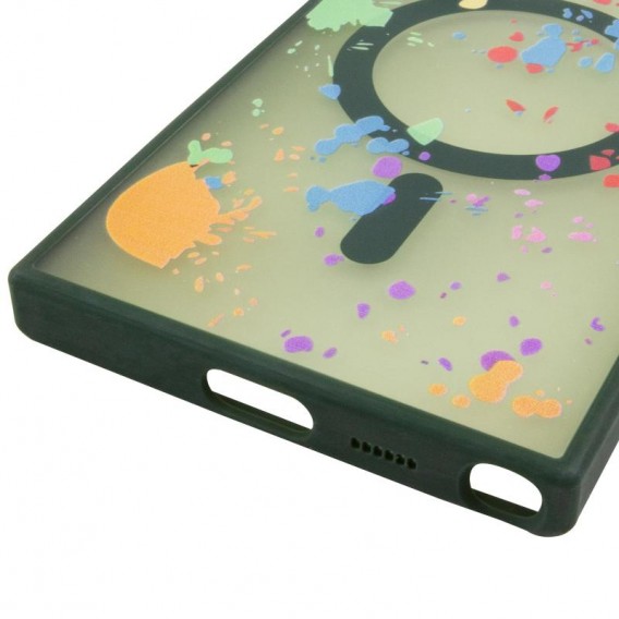 Чехол TPU+PC Flush with MagSafe для Samsung Galaxy S25 Ultra Dark green