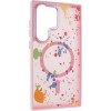 Чехол TPU+PC Flush with MagSafe для Samsung Galaxy S25 Ultra Baby pink