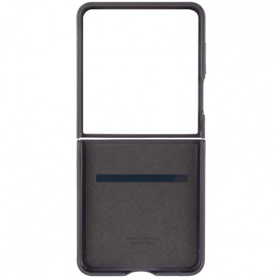 Кожаный чехол Leather Case (AAA) для Samsung Galaxy Z Flip7 Dark Gray