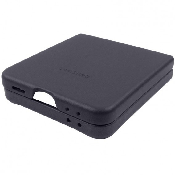 Кожаный чехол Leather Case (AAA) для Samsung Galaxy Z Flip7 Dark Gray