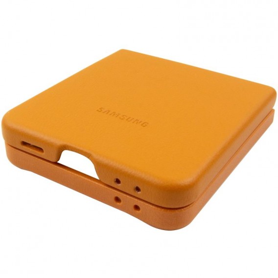 Шкіряний чохол Leather Case (AAA) для Samsung Galaxy Z Flip7 Brown