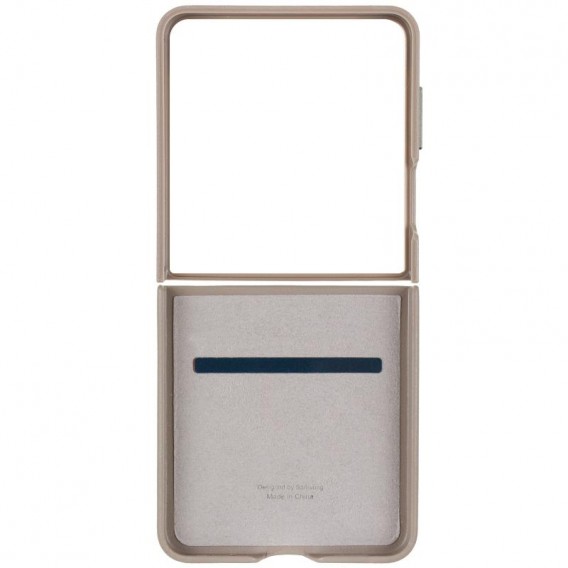Кожаный чехол Leather Case (AAA) для Samsung Galaxy Z Flip7 Light Gray