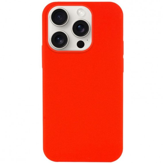 Чохол Silicone Case (AA) NO LOGO with MagSafe для Apple iPhone 15 Pro (6.1") Червоний / Red