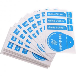 Стикеры (3+1) для поклейки захисного скло (упаковка 200 шт.) Синій Стикеры (3+1) для поклейки захисного скло (упаковка 200 шт.) Синій