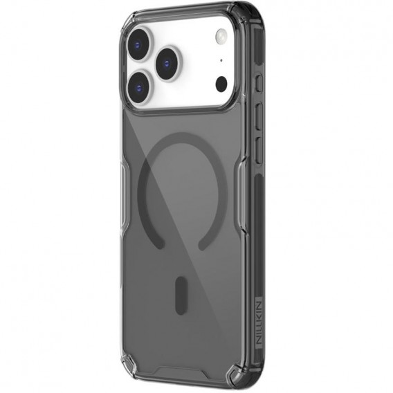 TPU чохол Nillkin Nature Pro Magnetic для Apple iPhone 17 Pro (6.3") Чорний (прозорий)