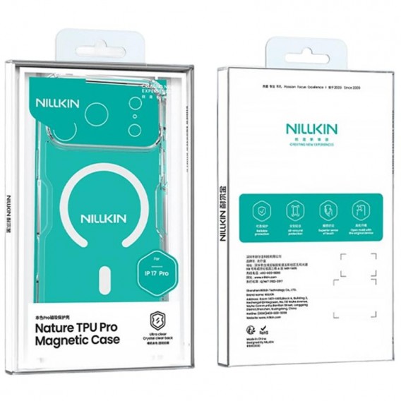 TPU чехол Nillkin Nature Pro Magnetic для Apple iPhone 17 Pro Max (6.9 дюйма) Бесцветный (прозрачный)
