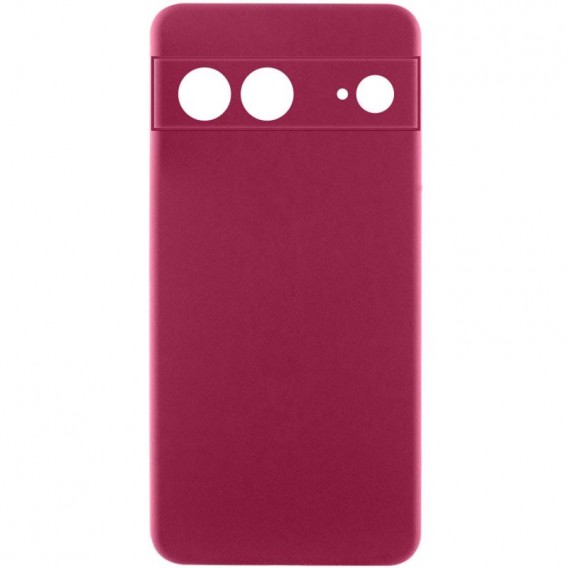 Чохол Silicone Cover Ummi Lakshmi Full Camera (AA) для Google Pixel 7 Бордовий / Marsala